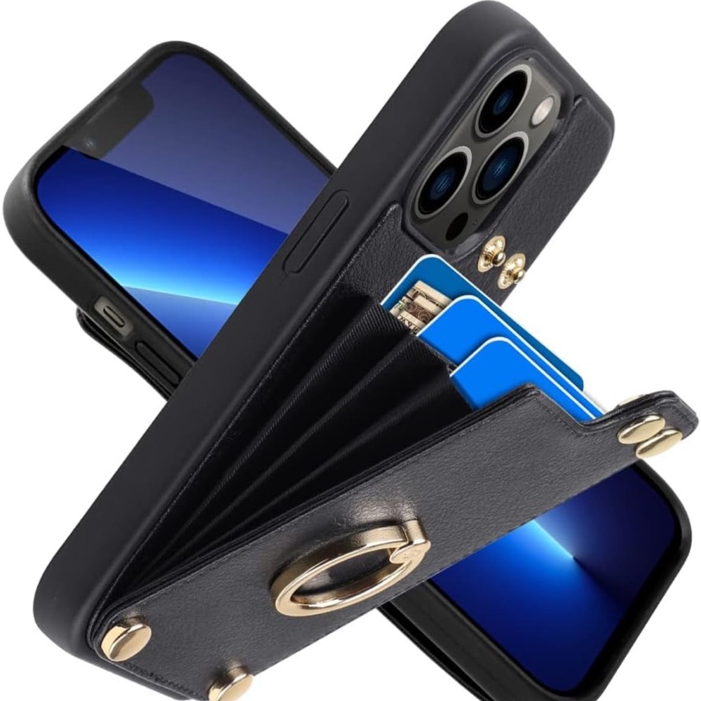 LAMEEKU wallet case with card holder for iPhone 13 pro